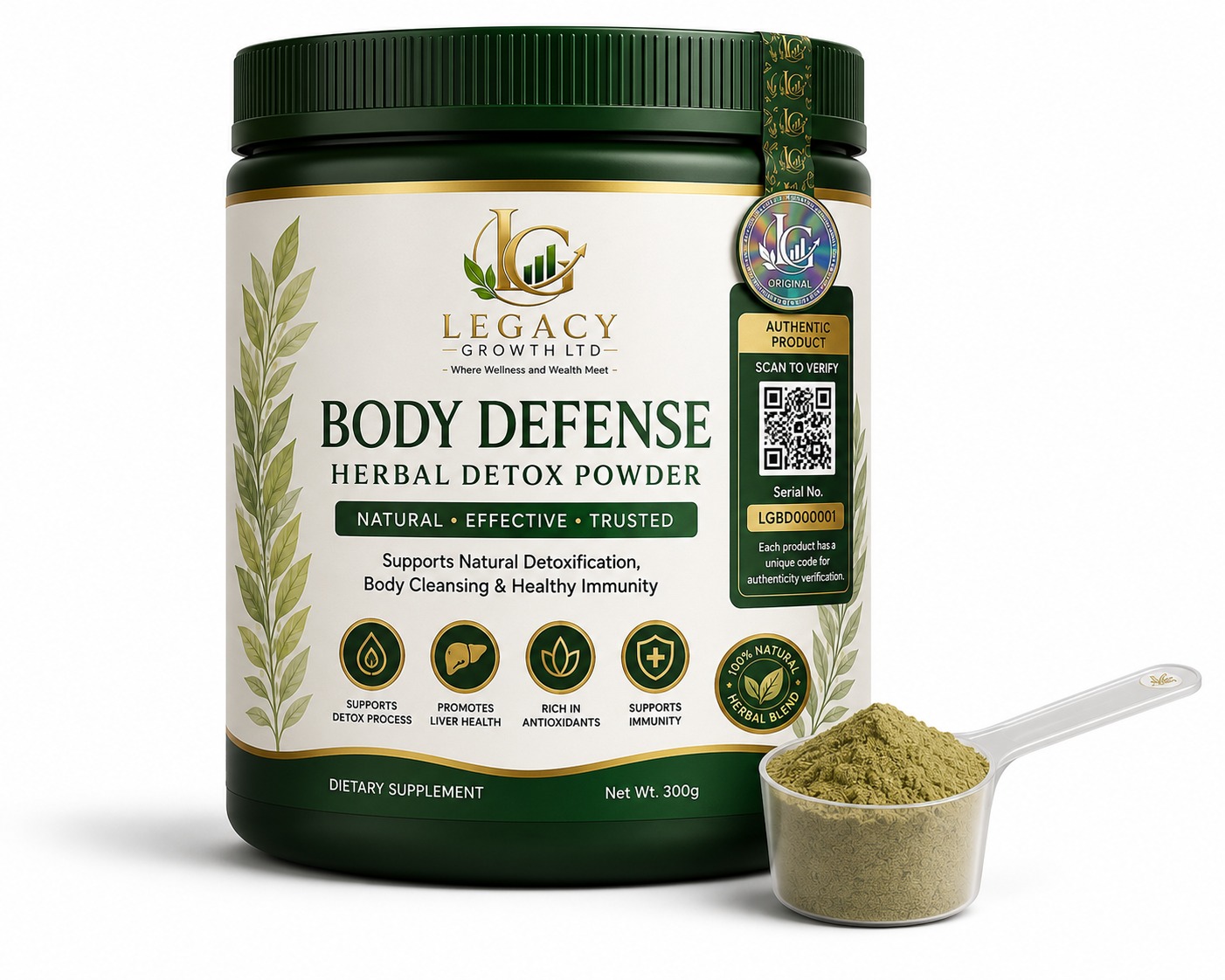 Body Defense Herbal Detox Powder — Legacy Growth